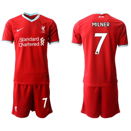 Liverpool Fotbollströjor James Milner 7 Barn Hemma tröja 2020/21 Kortärmad